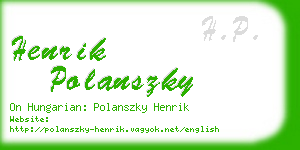 henrik polanszky business card